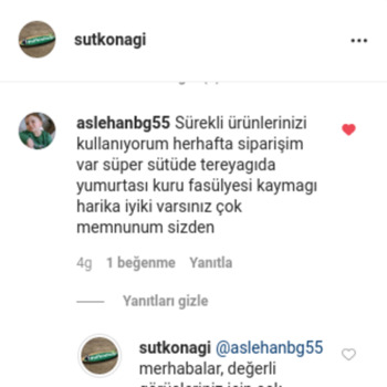 aslehanbg55 Müşteri Değerlendirmesi